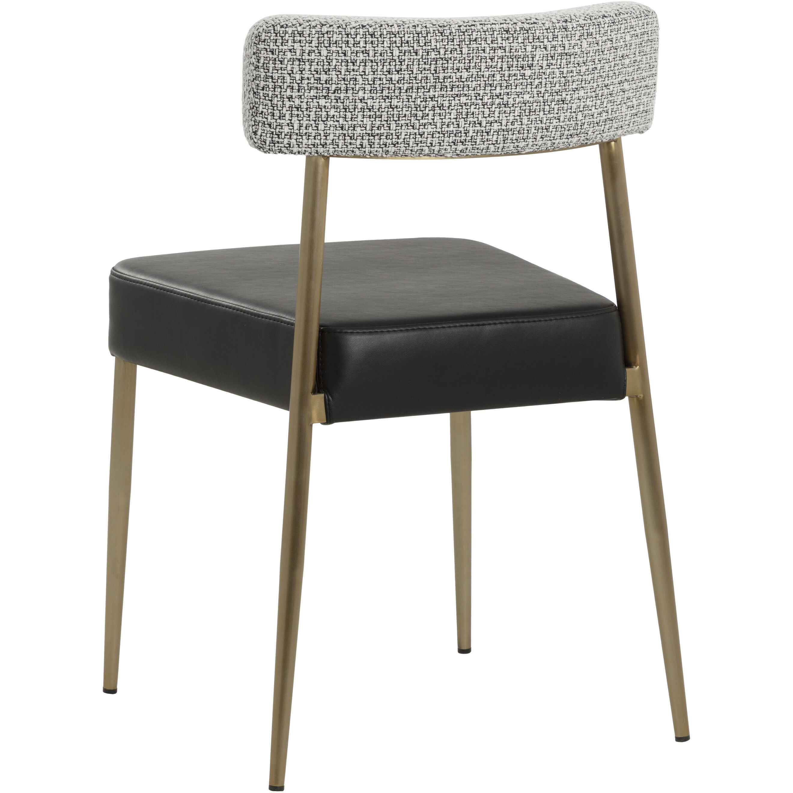 Ashwin Bravo Black / Helios Check Black Stackable Dining Chair